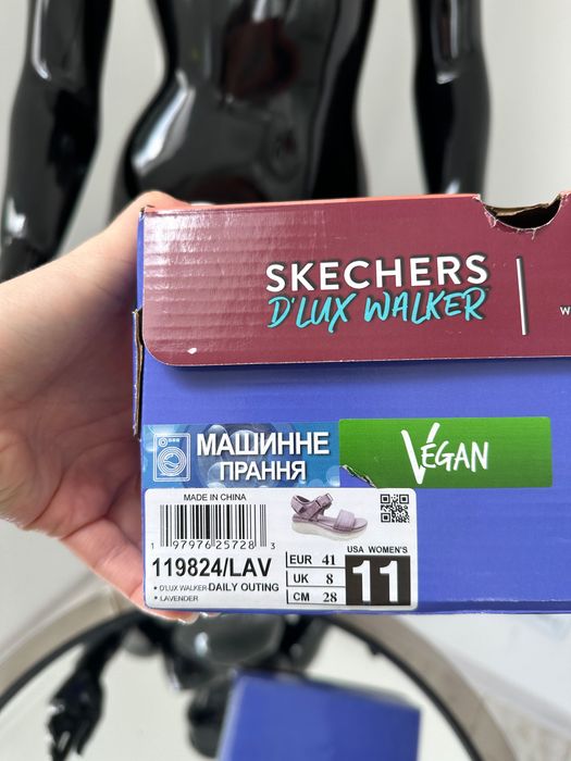 Женские тренд босоножки на липучках Skechers D'Lux Walker 38/39/40/41р