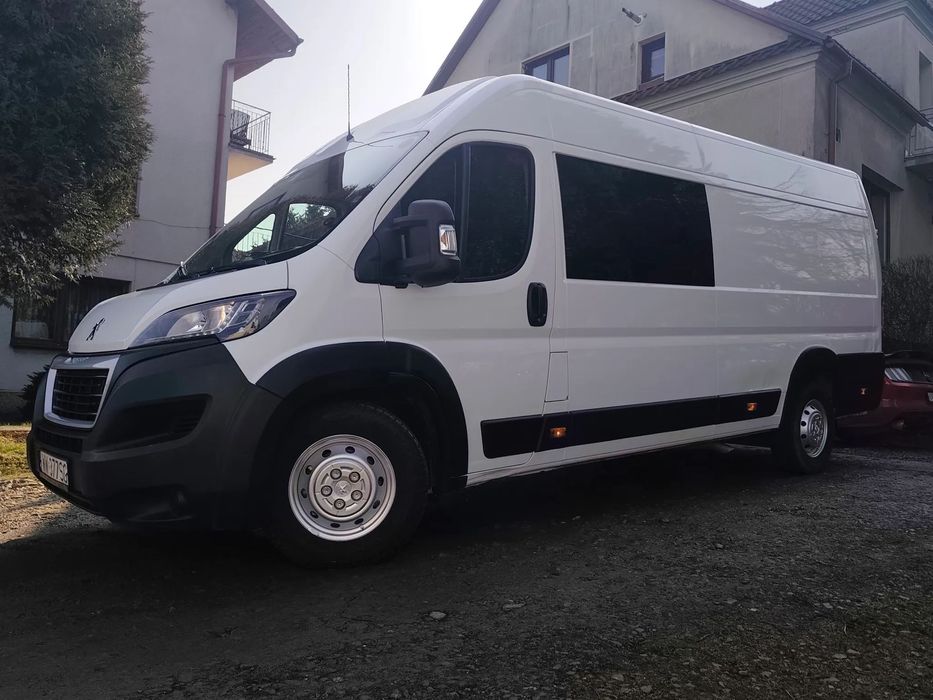 Peugeot Boxer L4H2 Brygadówka  2020r Salon PL 157tys Brygadowka I właściciel FV23% 7 osobowy Doka