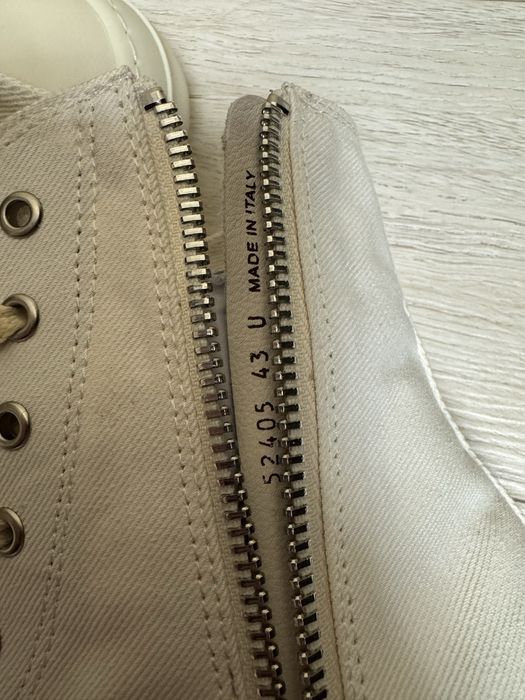 кросівки rick owens ramones high білі
