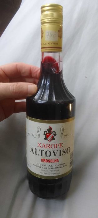 Garrafa antiga xarope Altoviso