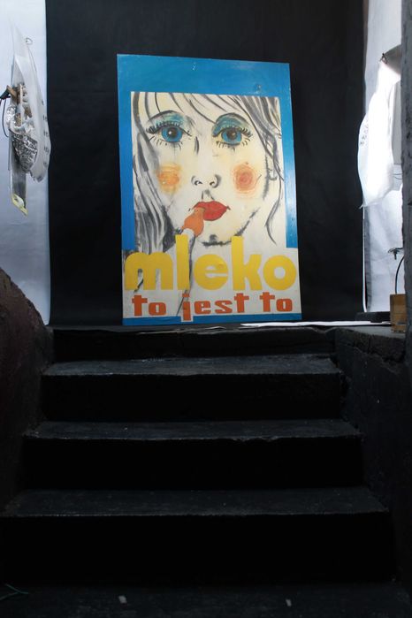 Mleko to jest to! PRL 150x100cm olejny Unikat 1974r