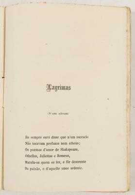 Livro de poesia com 146 anos