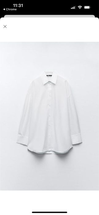 Біла сорочка Zara оверсайз