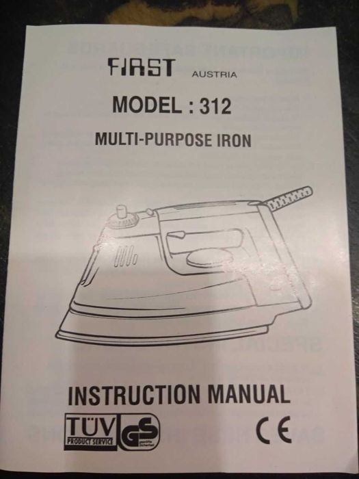 новый Утюг Праска FIRST AUSTRIA 312 паровой
