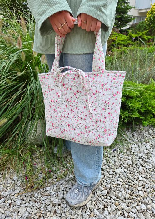 Zestaw Handmade: torebka tote + kosmetyczka