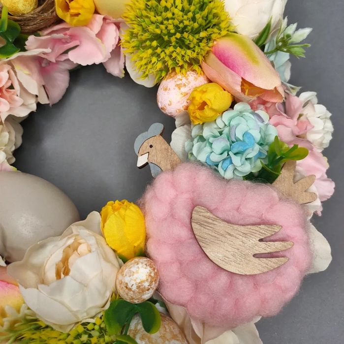 Wianek wielkanocny wiosenny