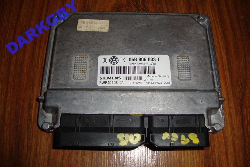 VW AUDI SEAT KOMPUTER STEROWNIK SILNIKA 2,0 AZM 06B906033T 5WP4010804