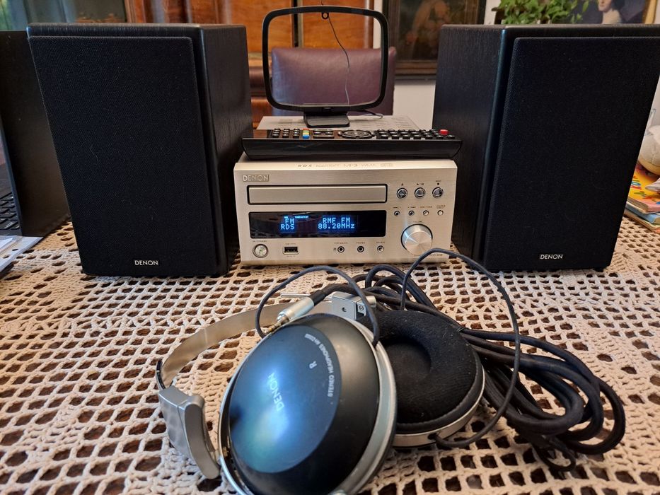 Denon wieza kolumny gramofon sluchawki