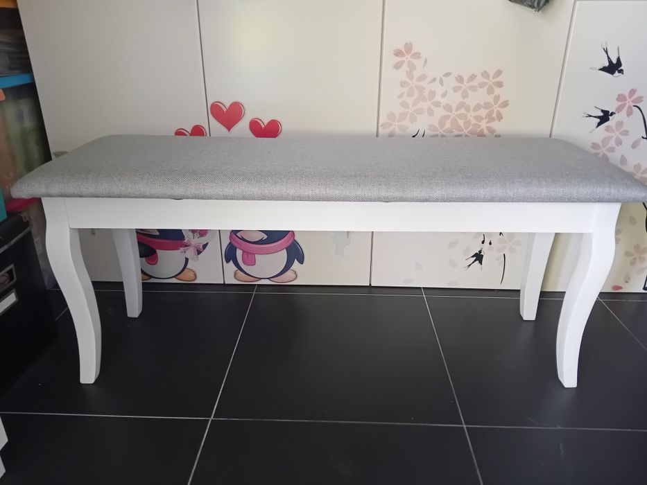 Banco Pufe Repousa Pés 100,5cm x 34,5cm - NOVO