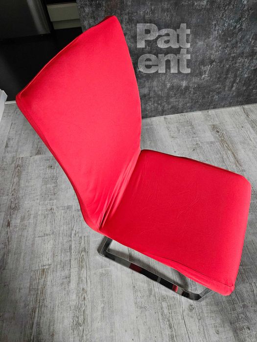 Pokrowce na krzesła elastyczne 4 sztuki czerwone komplet zestaw