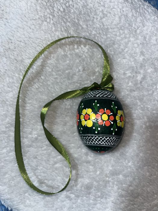 Писанки деревяні з квіточками авторські