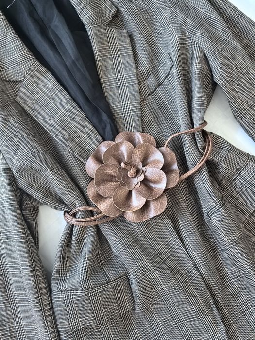 Viral Pasek Kwiat Brązowy vintyge