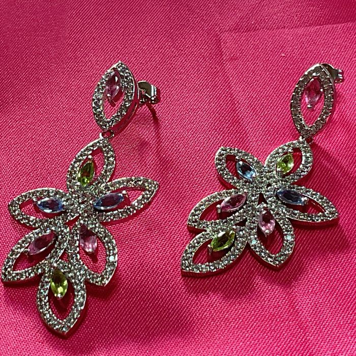 Brincos prata 925 medida de 5 cm