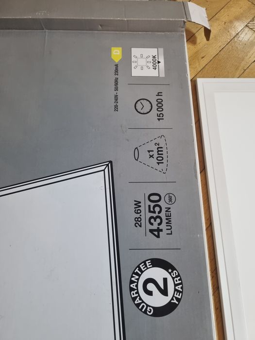 Panel LED Lampa Sufitowa Plafon Natynkowy 30x120 cm 28.6W 4350lm