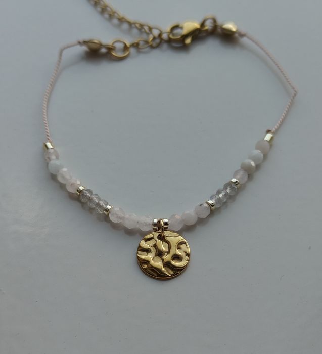 Bransoletka morganit i labradoryt