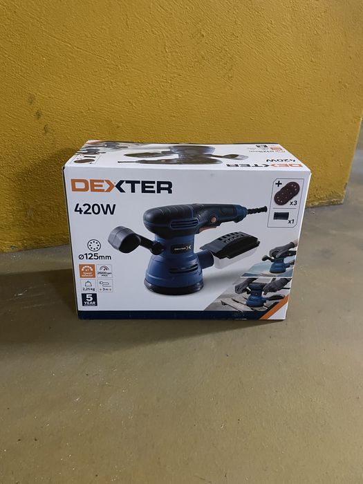 Lixadora Excêntrica Dexter 420W 125mm – 26000 OPM