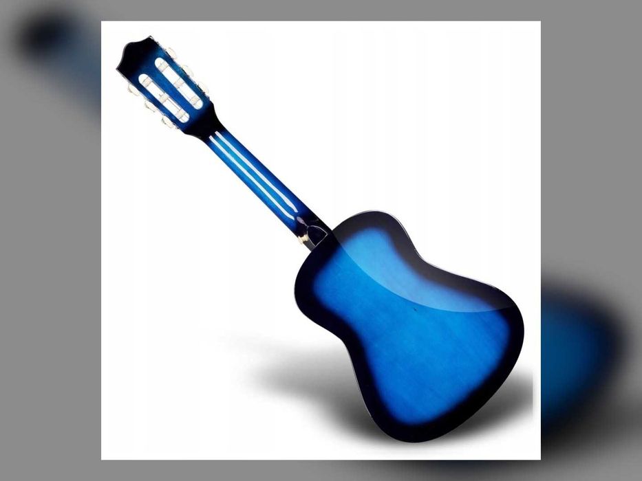 NOWA Gitara Klasyczna 1/4 Dla Dziecka Do Nauki Zestaw Pokrowiec Stroik Struny Kostki Pasek Akordy