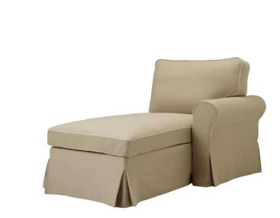 Ikea Ektorp pokrycie lezanki szezlag prawy idemo beżowy