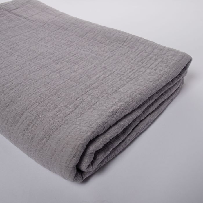 Manta 100% Algodão cor cinza, 130x180 cm