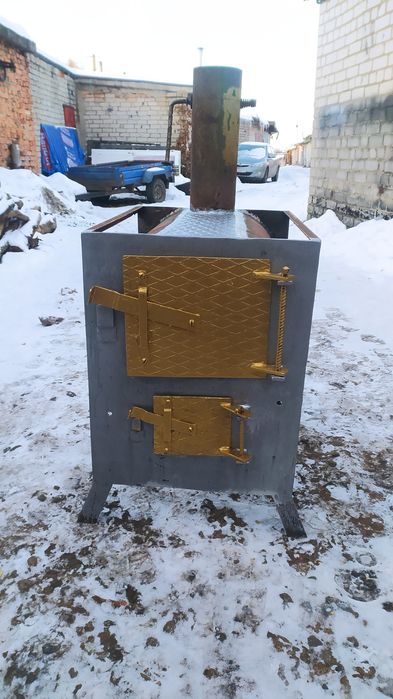 Піч буржуйка на дровах