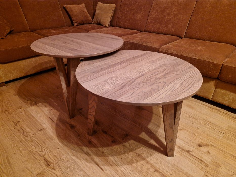 ława stolik kawowy dąb stolik okrągły