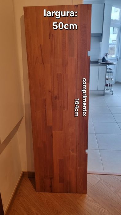 Tábua madeira maciça + 3 suportes (secretária)