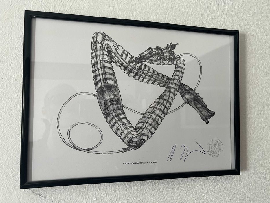 HR Giger Tattoo Biomechanoid 2003 - A4 - Assinado!