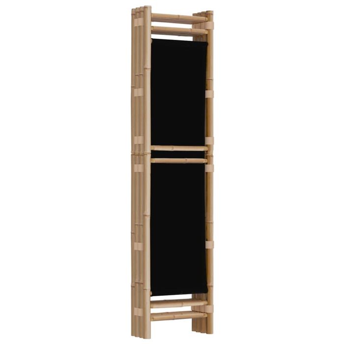 Vidaxl Składany Parawan 4-Panelowy, 160 Cm, Bambus I Płótno