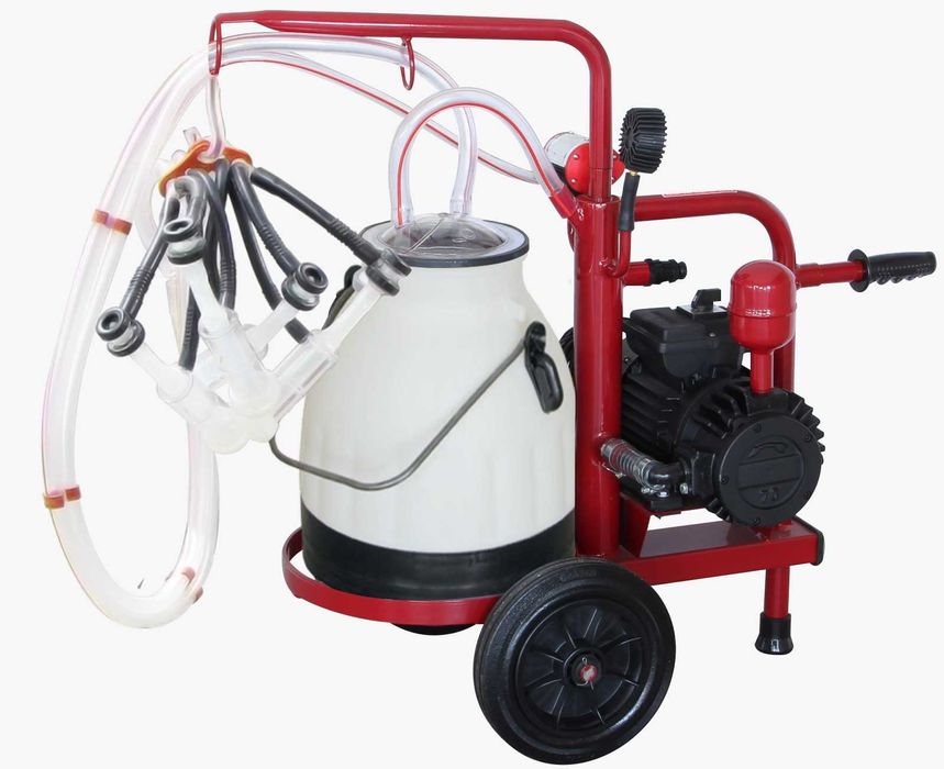 Dojarka do kóz, owiec, 2 Aparaty. Dojarka bańkowa do kóz, konew 20l