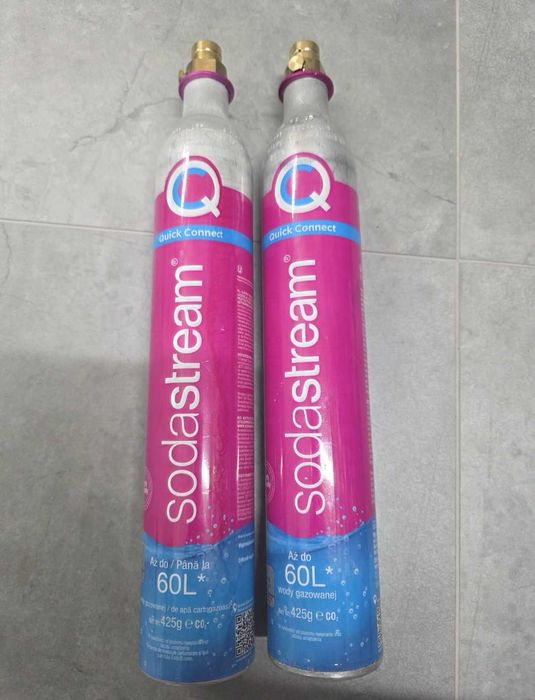 2x butle puste sodastream pink gaz różowa naboje cylindry soda WYSYŁKA GRATIS