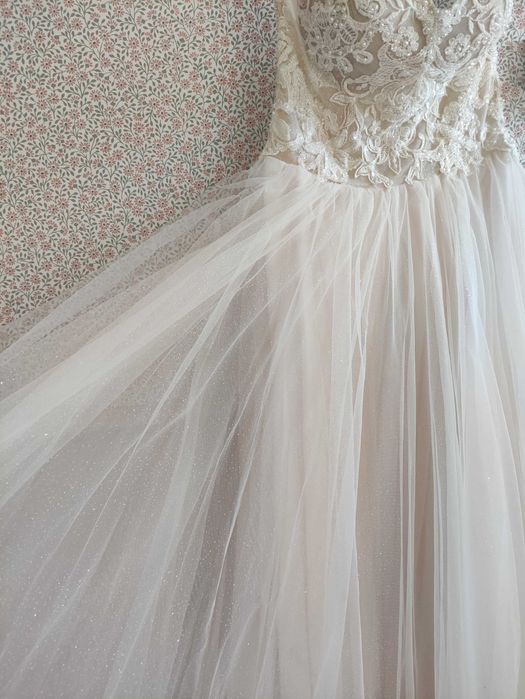 Suknia ślubna tiul koronka GRATIS biżuteria ślubna