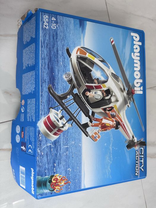 PLAYMOBIL 5542 Helicóptero de Combate a Incêndios, Helicóptero do Corpo de Bombeiros