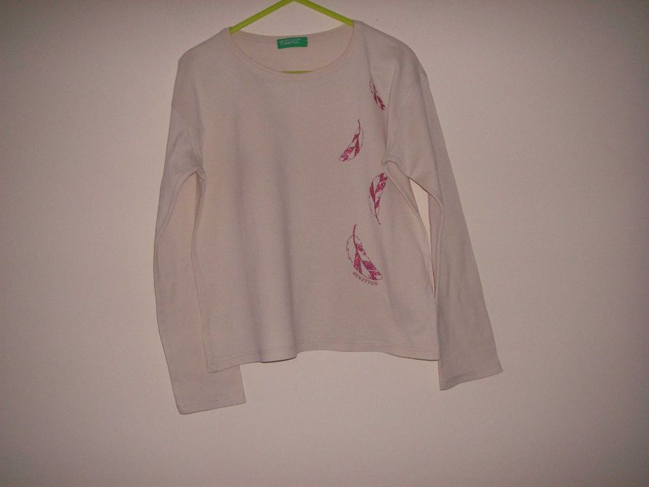 T Shirt Manga Comprida Benetton T7/8 Anos e Leggings Algodão T/8