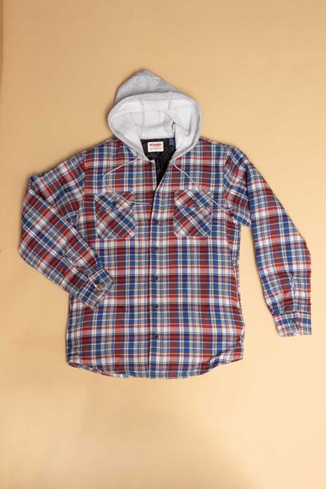 Bluza w kratę z kapturem  Wrangler męska M/L