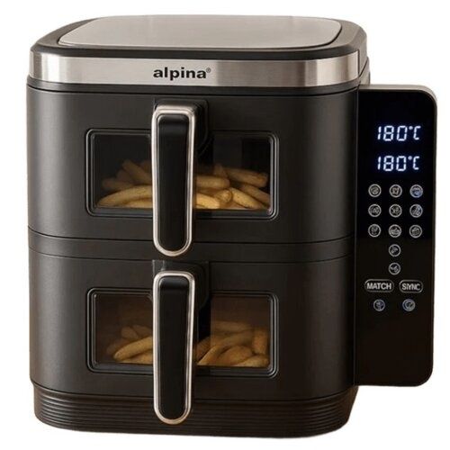 Alpina Airfryer XXL frytkownica podwójna 2800 W Czarna