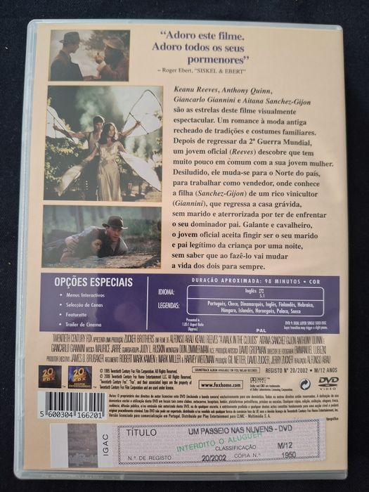 DVD Um Passeio nas nuvens.