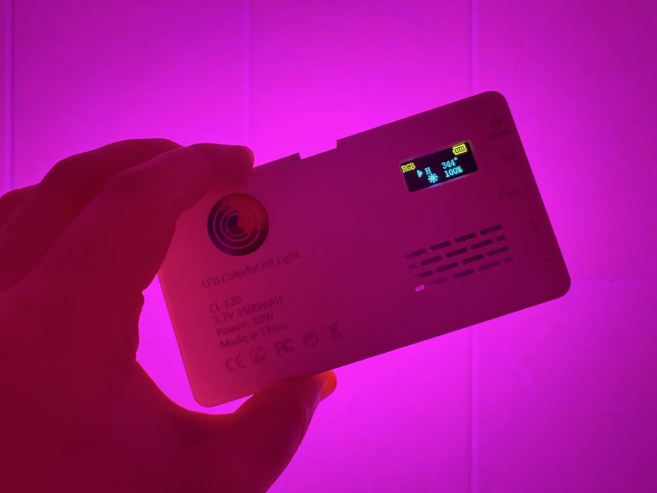 RGB LED Світло, CL-120 (W140RGB) лампа для фото і відео