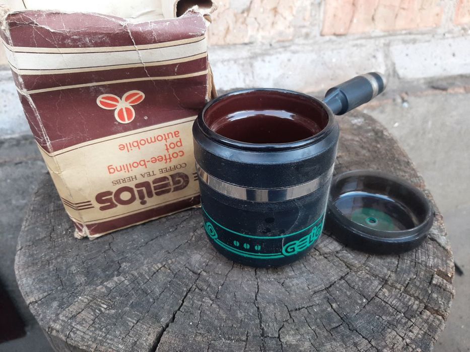 Чашка, кружка термо, с подогревом от прикуривателя новая gelios в авто