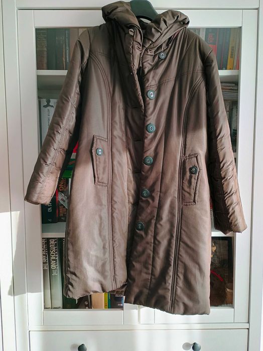 Kurtka zimowa ciemny brąz damska rozmiar S