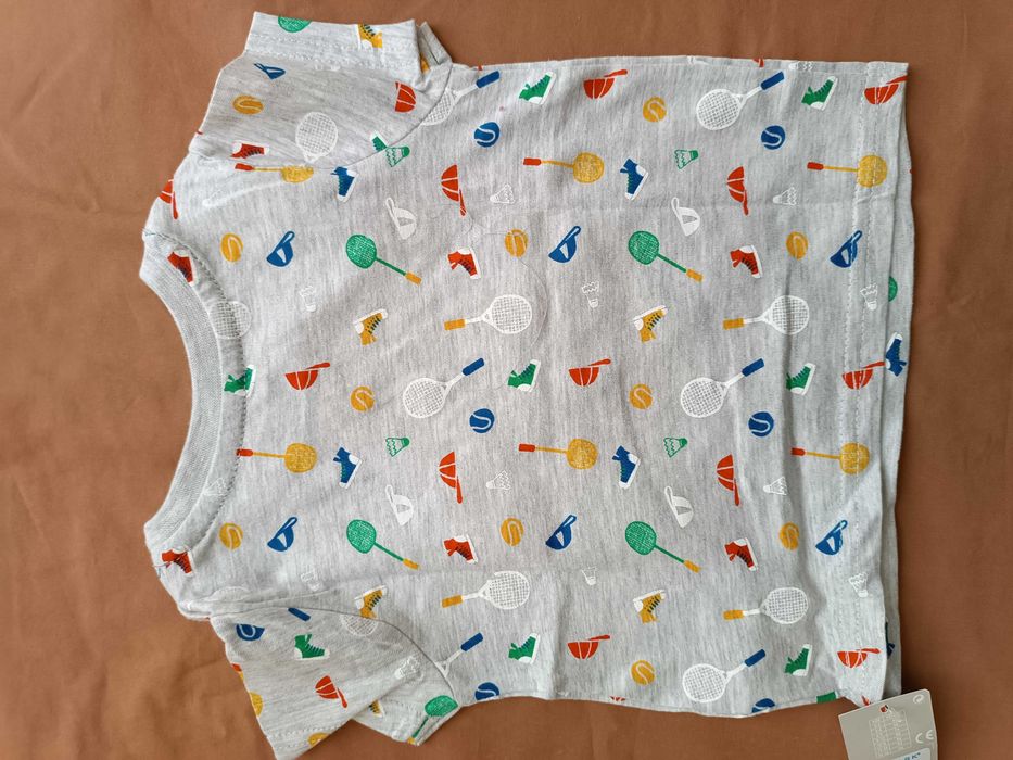T-shirt novo 3-6m algodão