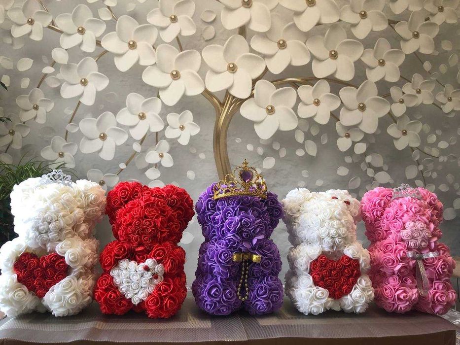 Медведь, Ведмедик с троянд подарок  Мишка из роз подарок для девушки