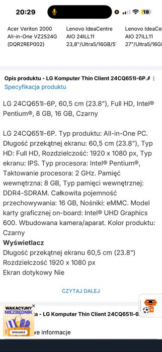 LG Komputer Thin Client 24CQ651I -GP.AEU