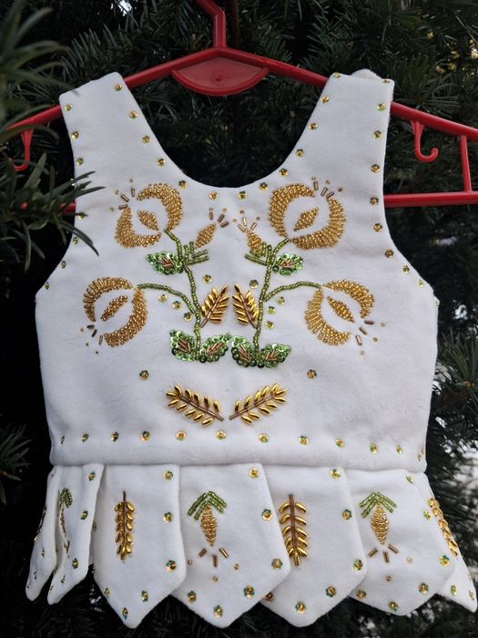 Gorset do chrztu góralski komplet