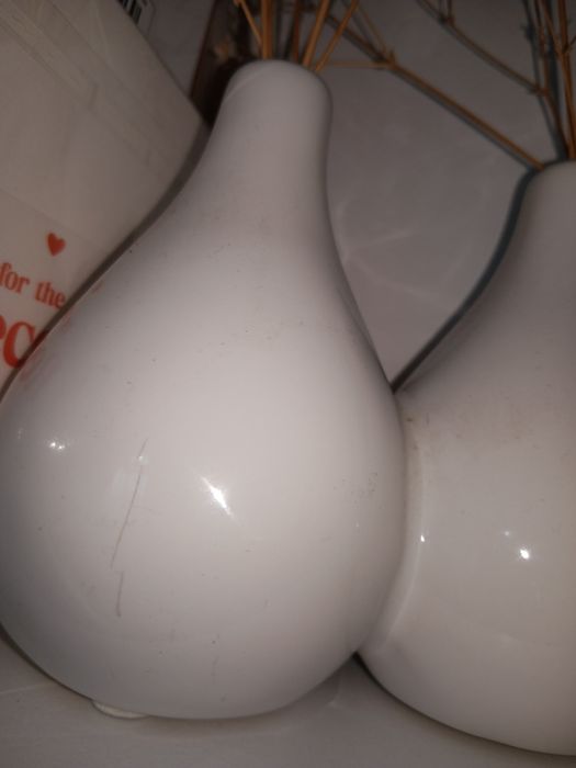 5 vasos interligados para flores, branco