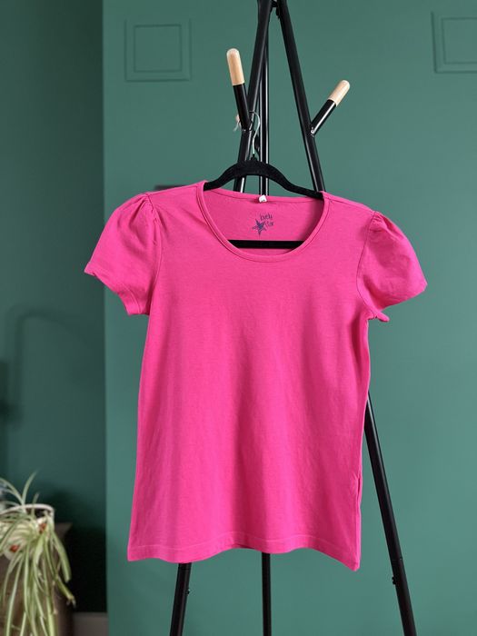Bluzka t-shirt koszulka róż lovely Star bawełna prosta top Queentex