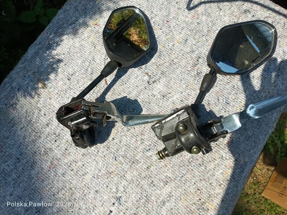 Orginalne dźwignie hamulca i sprzęgla z lusterkami do motocykla Keeway Superlight