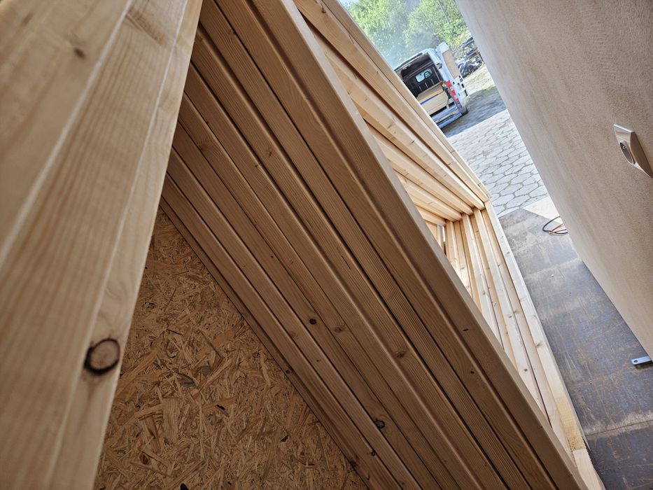 Wiązary dachowe + Wiązary Tynkowane Szczytowe = dach w 1 dzień DOSTAWA