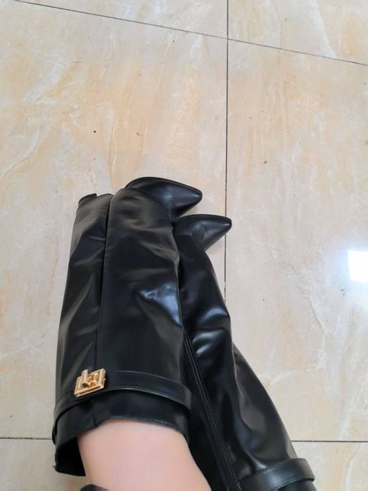 ‼️БЕЗ ПЕРЕДОПЛАТИ‼️ Сапожки Givenchy / Чоботи Givenchy / Взуття на підборах / Чоботи-труби Givenchy / Жіночі чоботи