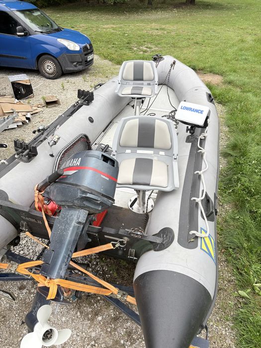 Ponton motorowy zodiac, yamaha 20, przyczepa suski