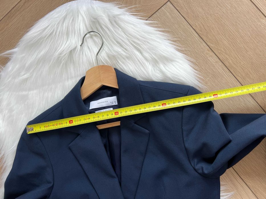 Elegancka marynarka Reserved made in Poland granatowa r S 36 UK 8